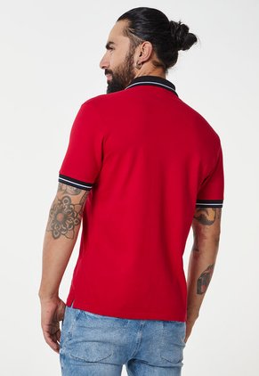 Polo Rojo-Negro-Blanco MARITHE FRANCOIS GIRBAUD Cavalier