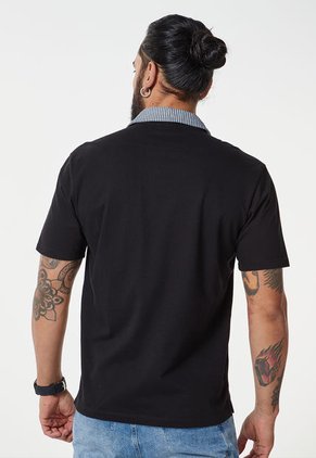 Polo Negro-Azul-Verde Neón MARITHE FRANCOIS GIRBAUD