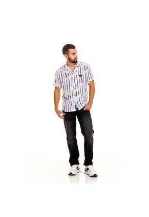 Marithe Francois Girbaud Camisa Manga Corta Denim Para Hombre Girbaud