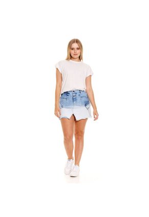 Marithe Francois Girbaud Falda Corta Denim Para Mujer Girbaud