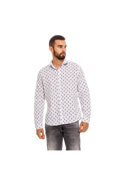 Marithe Francois Girbaud Camisa Manga Larga Para Hombre Girbaud