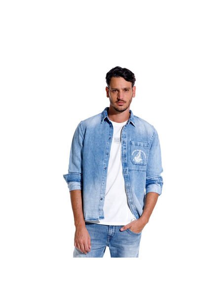 Marithe Francois Girbaud Camisa Manga Larga Para Hombre Atelier Girbaud