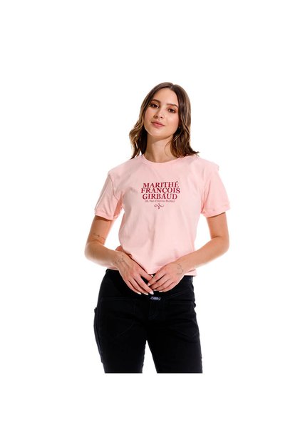 Marithe Francois Girbaud Camiseta Manga Corta Para Mujer Lueur Girbaud
