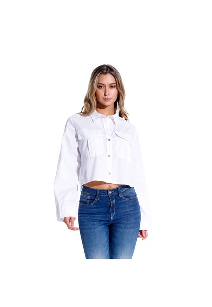 Marithe Francois Girbaud Camisa Manga Larga Para Mujer Ange Girbaud