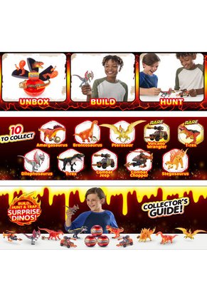 5 Surprise Dino Strike Volcano X3