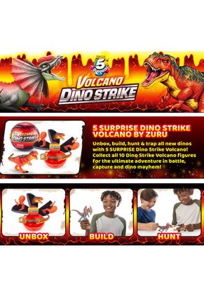 5 Surprise Dino Strike Volcano X3