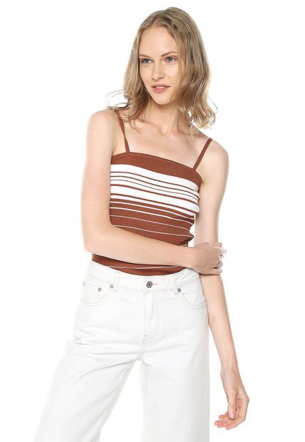 Camiseta Esqueleto Café-Blanco Active