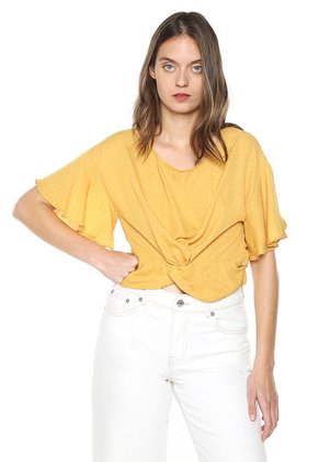 Blusa Amarillo-Blanco Active