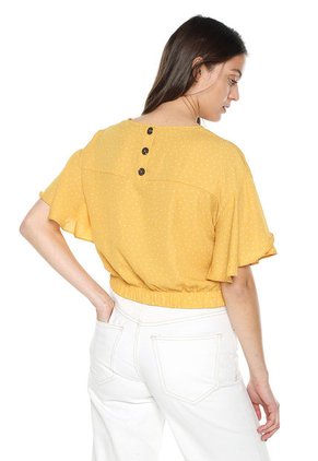 Blusa Amarillo-Blanco Active