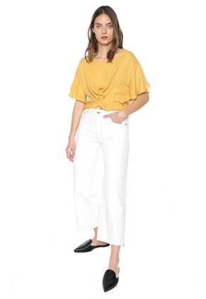 Blusa Amarillo-Blanco Active