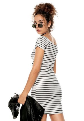 Vestido Blanco-Negro Active