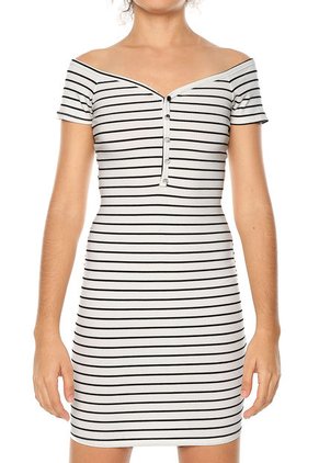 Vestido Blanco-Negro Active