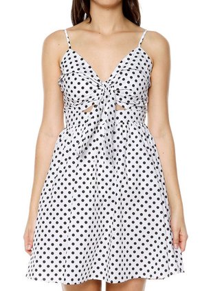 Vestido Blanco-Negro Active