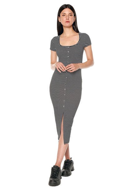 Vestido Negro-Blanco Active