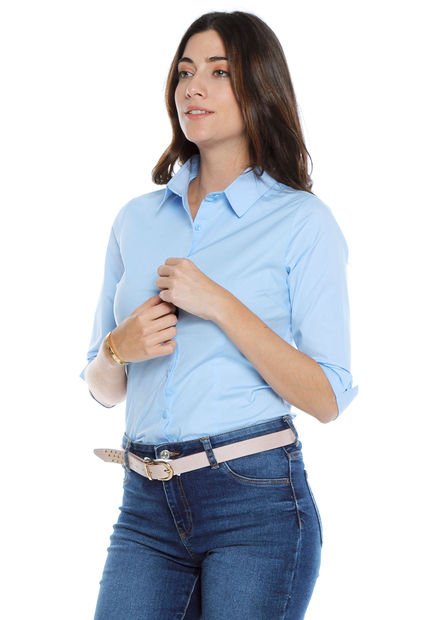 Camisa Azul Active