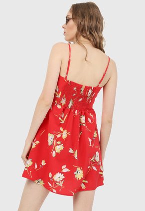 Vestido Rojo-Amarillo-Blanco Active