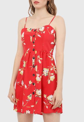 Vestido Rojo-Amarillo-Blanco Active