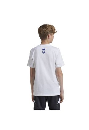 Camiseta Adidas Kids Messi Futbol Estampada - Blanco