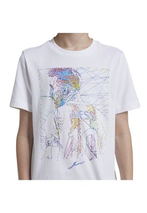 Camiseta Adidas Kids Messi Futbol Estampada - Blanco