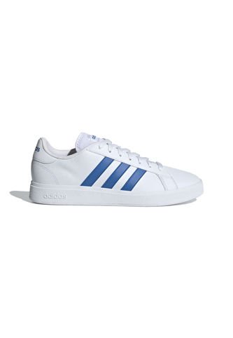Tenis Hombre Adidas Grand Court - Blanco-Azul adidas