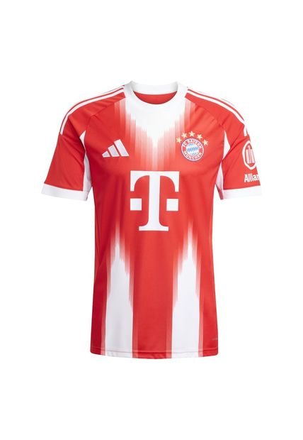 Camiseta Adidas Hombre Local FC Bayern 25/26 - Rojo-Blanco