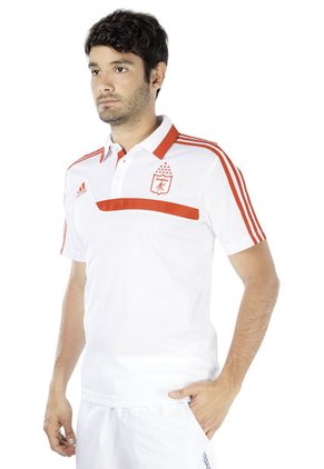 Camiseta Polo adidas America de Cali Blanco-Rojo