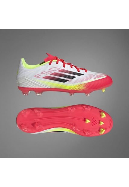 Guayos Adidas Hombre F50 League FG/MG-Blanco-Rojo