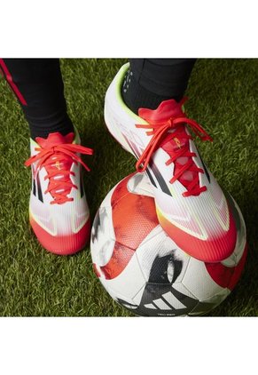 Guayos Adidas Hombre F50 League FG/MG-Blanco-Rojo