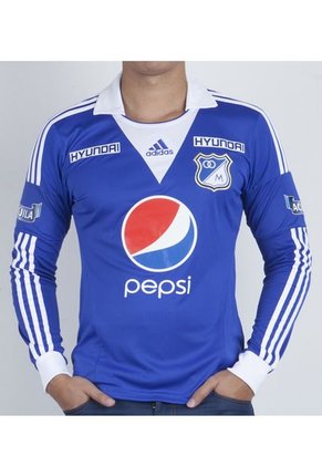 Camiseta Manga Larga  adidas  Millonarios Azul