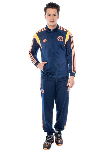 Sudadera adidas Selección Colombia FCF PES Suit Azul Oscuro