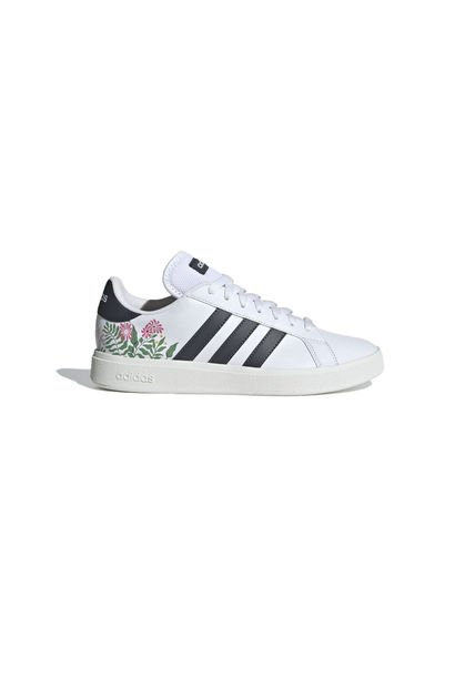 Tenis Mujer Adidas Grand Court - Blanco-Negro
