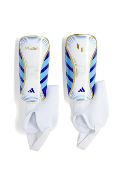 Canilleras Adidas Kids Messi Match - Blanco-Azul