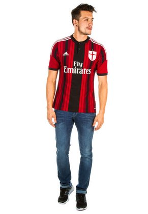 Camiseta Rojo-Negro-Blanco adidas AC Milán JSY