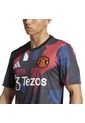 Camiseta Adidas Hombre Mufc Prepartido-Negro-Multicolor de adidas