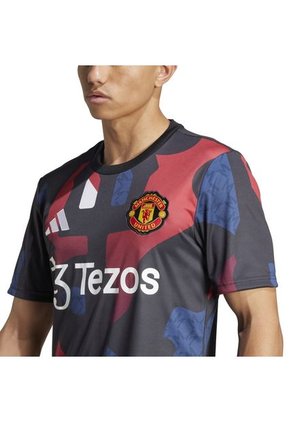 Camiseta Adidas Hombre Mufc Prepartido-Negro-Multicolor