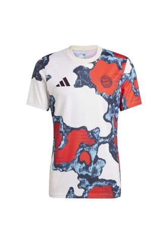 Camiseta Adidas Hombre Prepartido FC Bayern 24/25-Blanca-Multicolor adidas