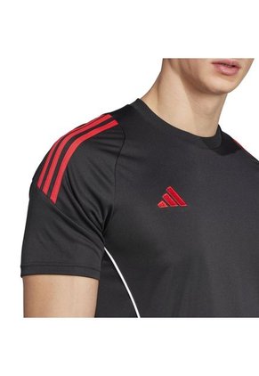 Camiseta Adidas Hombre Tiro 24-Negro-Rojo