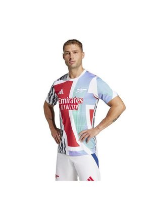 Camiseta Adidas Hombre Calentamiento Arsenal 24/25-Blanca-Multicolor