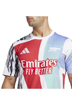 Camiseta Adidas Hombre Calentamiento Arsenal 24/25-Blanca-Multicolor