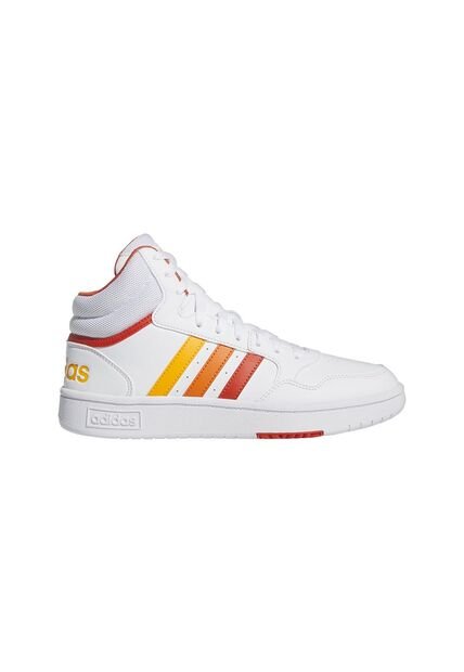 Tenis Adidas Mujer   Hoops 3.0 Mid - Blanco - Naranja