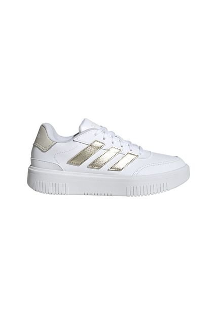 Tenis Mujer Adidas Courtblock Bold - Blanco-Dorado
