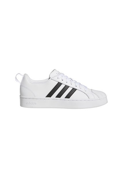 Tenis Mujer Adidas Court Low  Streetcheck Cloudfoam - Blanco-Negro     