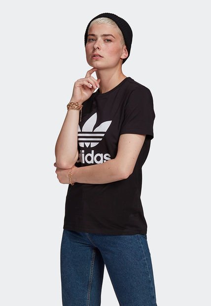 Camiseta Negro-Blanco adidas Originals Adicolor Classics Trefoil