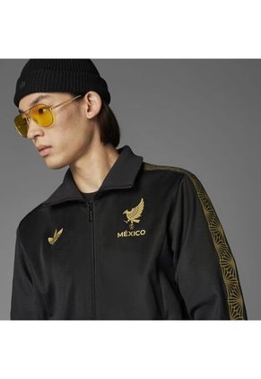 Chaqueta Adidas Hombre Deportivo Fed México- Negro-Dorado