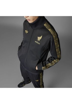 Chaqueta Adidas Hombre Deportivo Fed México- Negro-Dorado