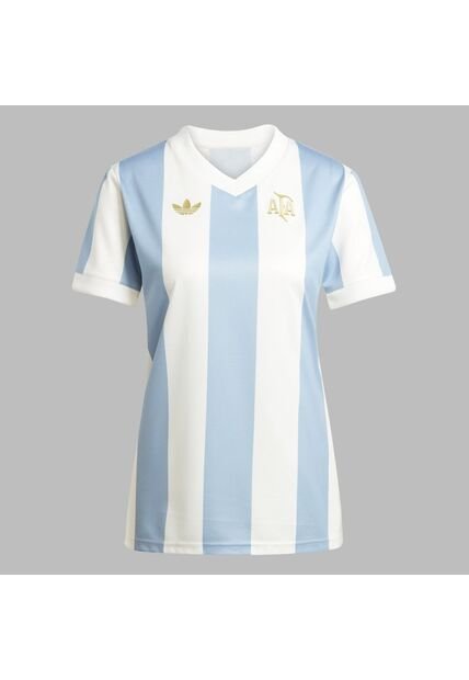 Camiseta Adidas Mujer Argentina Aniversario-Azul-Blanco