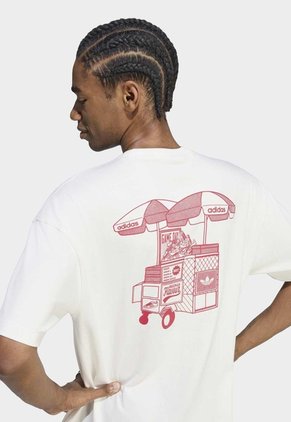 Camiseta adidas Originals Food Cart Marfil