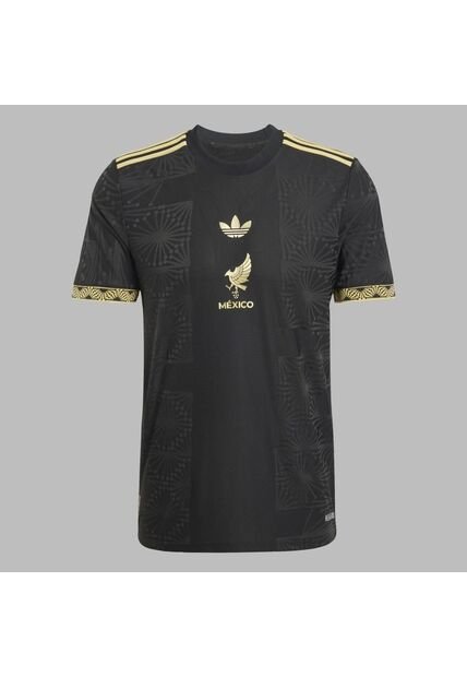 Camiseta Adidas Hombre México Fmf Gold - Negro-Dorado
