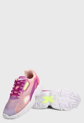 Tenis Lifestyle Coral-Morado-Blanco adidas Originals Falcon