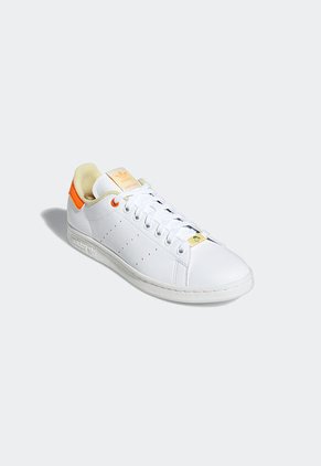Tenis Lifestyle Blanco-Naranja Neón-Amarillo adidas Originals Stan Smith Her Vegan